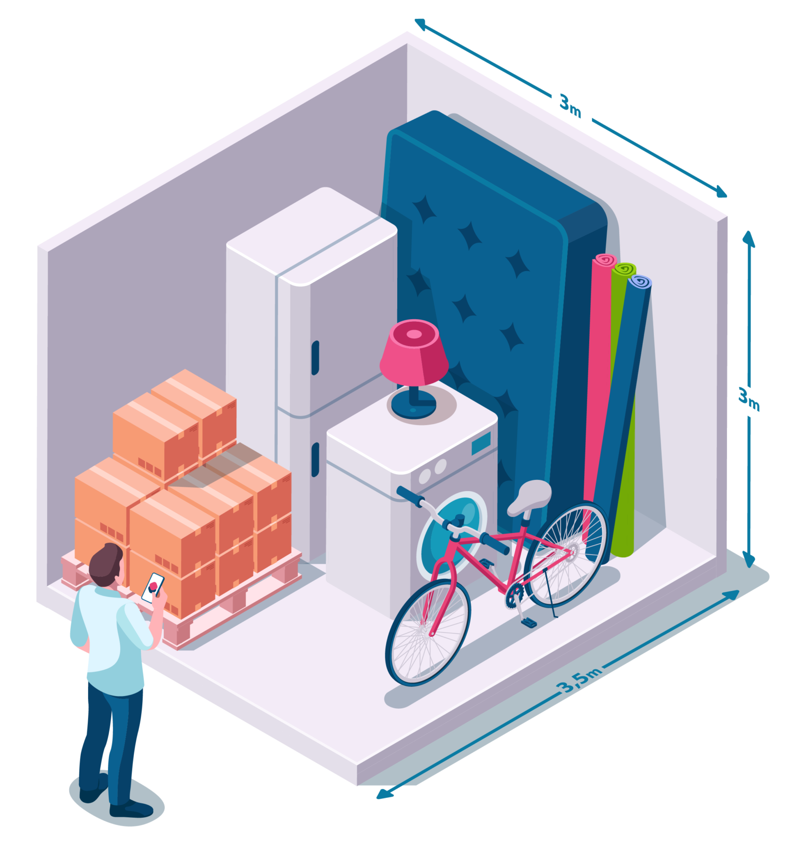 Luna Storage - Lagerraum - Lagercontainer - Lagerhallen - Lagerfläche mieten - 10 quadratmeter box - Lager für 100m² Wohnung - Kellerabteil - Lager für Sperrige Gegenstände - Möbel, Kartons einlagern